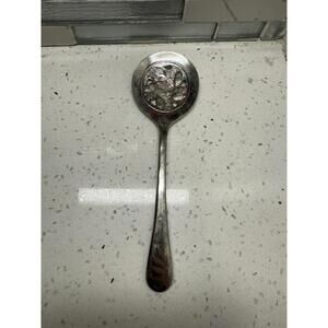 GODINGER Decorative Silver Plated Serving Spoon Acorn Pattern 8.5" VINTAGE